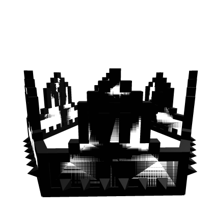 [ANIMATED] White Black Glitch 8-bit Crown Add-on Roblox item