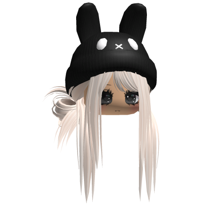 Moe Messy Girl Hair W/ Bunny Hat  Beige V2