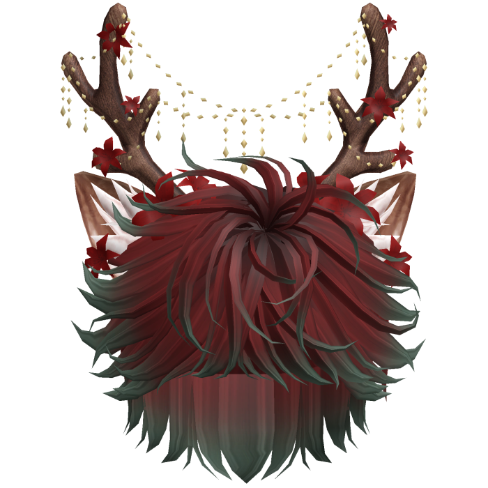 Christmas Messy Hair w/ Antlers