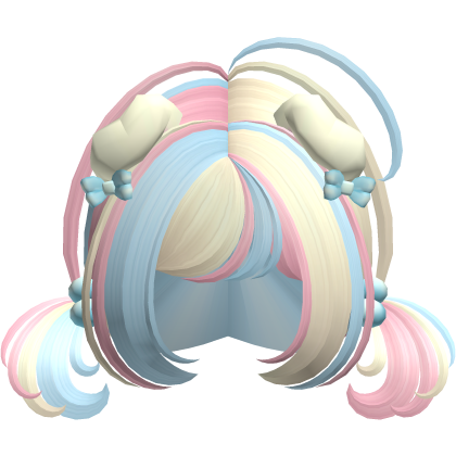 ♡ Cute confetti pigtails w/ puppy ears