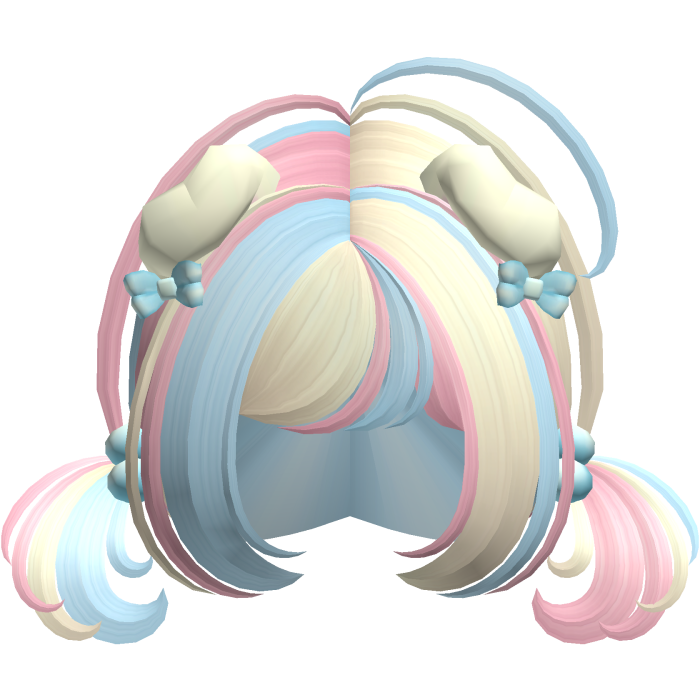 ♡ Cute confetti pigtails w/ puppy ears