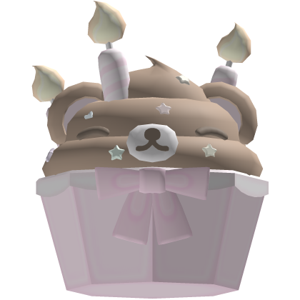 𖹭 adorable bear star sprinkle cupcake  