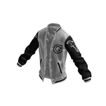 College Jacket | White Black