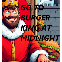 Go To Burger King at midnight