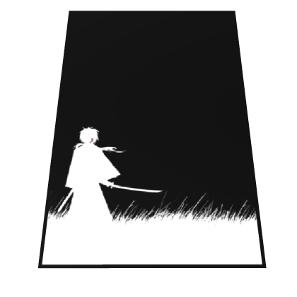 y2k Anime Ninja Black White Cape Roblox item