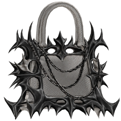 White Thorned Balnenci Chain Handbag