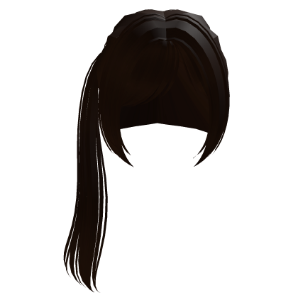 ♡ kawaii side ponytail in dark brown Roblox item