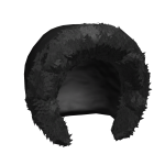 black fur hood