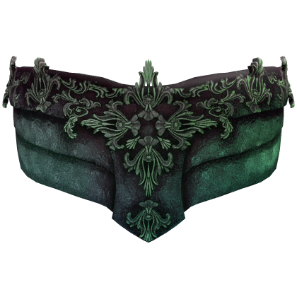 Gothic Filigree Face Mask - Dark Green