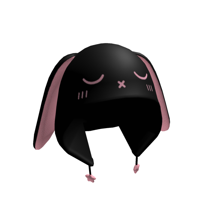 Sleepy bunny hoodie - black and pink 