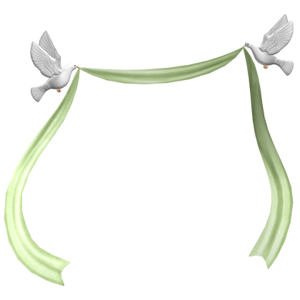 Birds of Peace Elegant Green Ribbon Background Roblox item