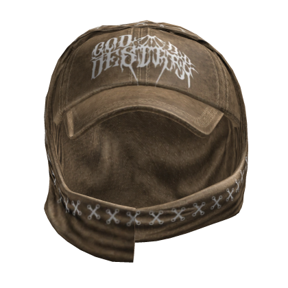 Y2K Hooded Baseball Cap (Brown)
