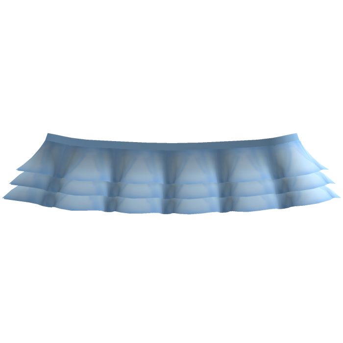 cutesy tweencore blue ruffled denim miniskirt