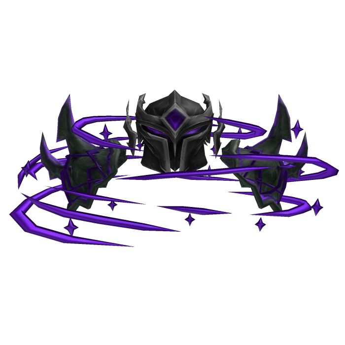 Purple Magical Dark Knight Pauldron Helmet Aura