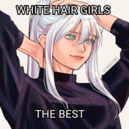 White Hair best Roblox decal