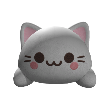 Cute white cat hat plushie