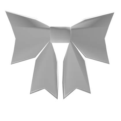 Low poly white bow