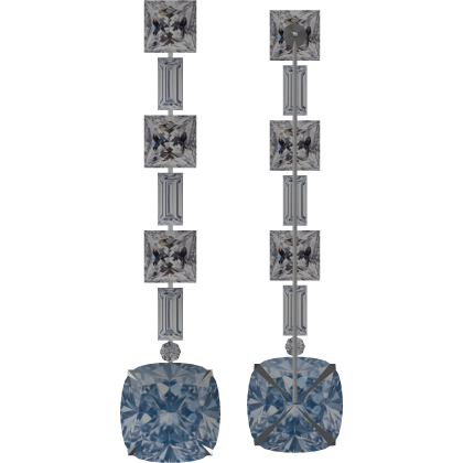 Kim's Diamond Blue Earrings Roblox item