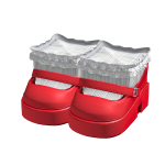 Cherry Red Doll Platforms w/ Lace Socks