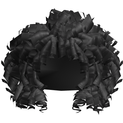 Athena's voluminous curly afro in black mesh