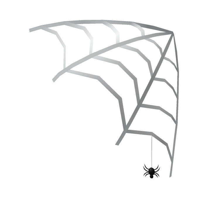 halloween spider face veil in black