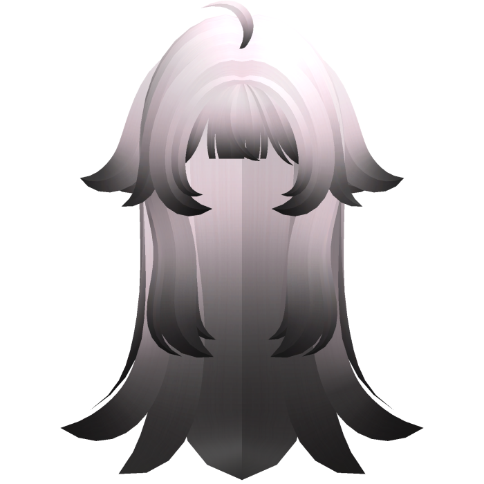 pink ombre messy vkei long wispy hair w tufts