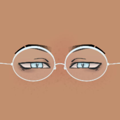 White glasses Roblox decal
