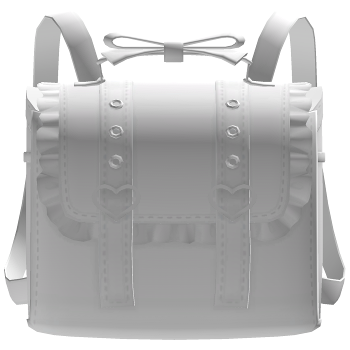 3.0 kawaii ruffled randoseru backpack in white