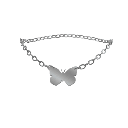 Silver butterfly necklace