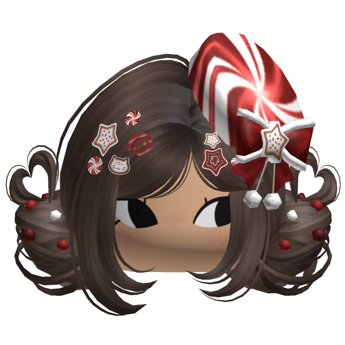 ♡ Christmas Candycane Buns (Brown)
