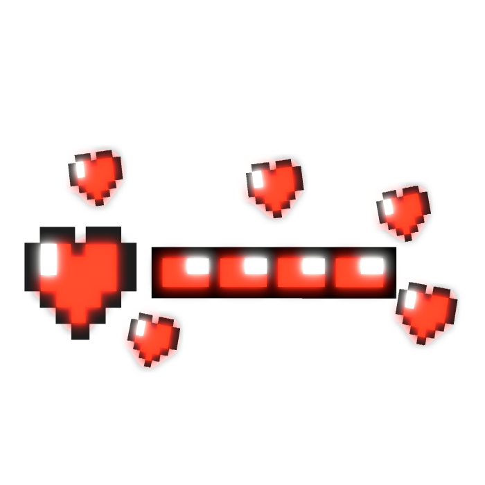 [🌟 ANIMATED + GLOW] 8-Bit Hp Heart Bar