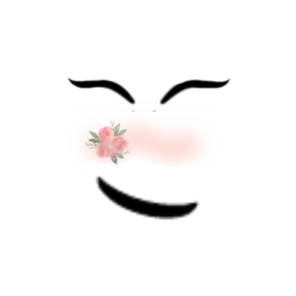 blush flower face Roblox decal