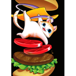 We talk the a cat in a burger
