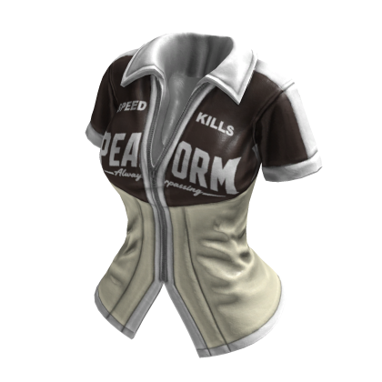 Y2K Sporty Streetracer Jacket (Cream Brown)