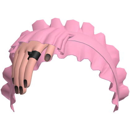 halloween pink spooky hand ruffle headdress