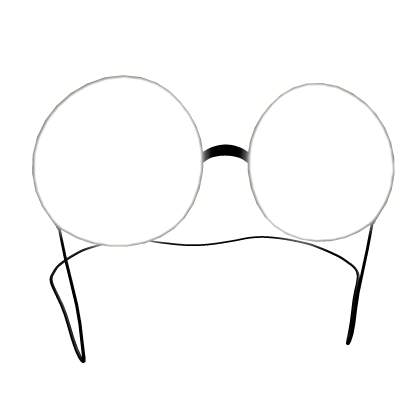 Emissive Black Round Bigger Specs Glasses (glows) Roblox item