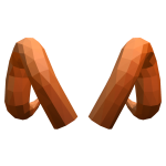 Orange Long Gem Horns