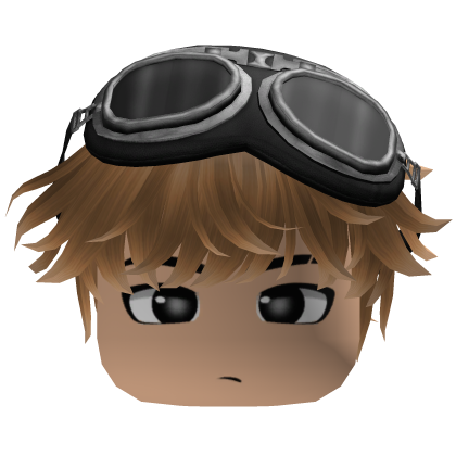 Honey Blonde Messy Fluffy Hair w/ Y2K Goggles Roblox item