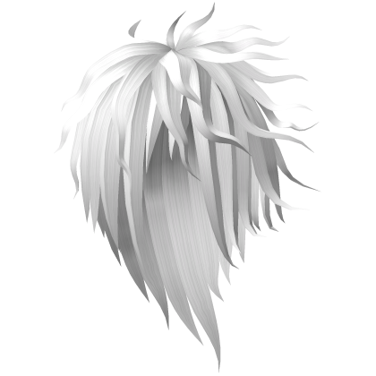 White teased vampire windy vkei emo hair Roblox item