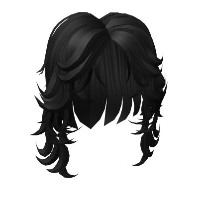 Messy Wolf Haircut Hair Black