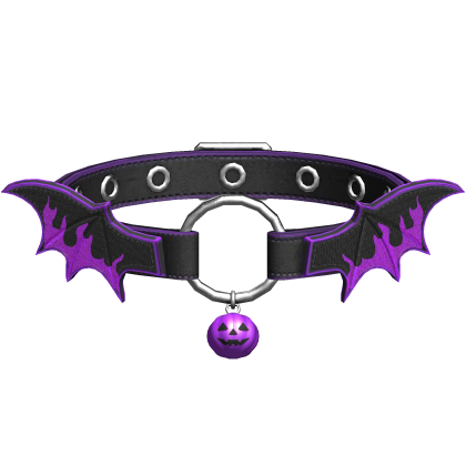Halloween Choker w/ Bat Wings + Pumpkin