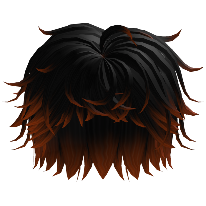 Orange and Black Messy Hair