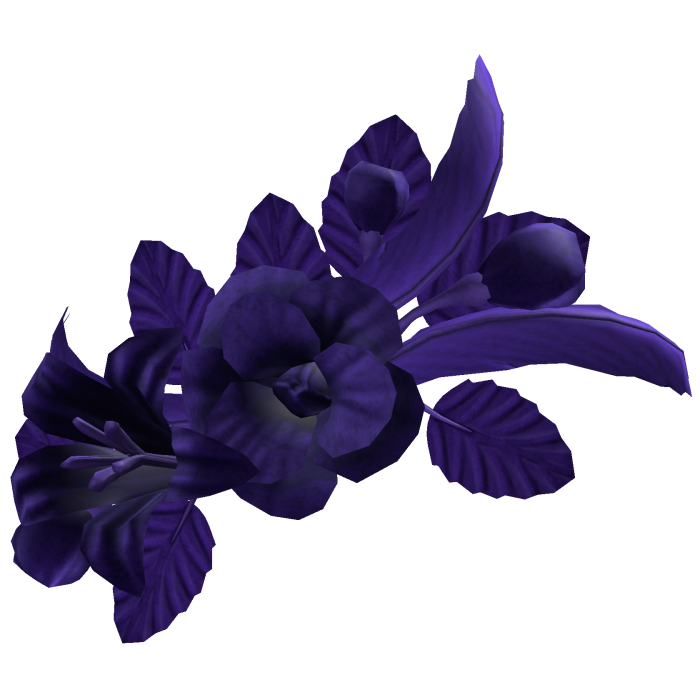 Purple Floral Feather Headpiece