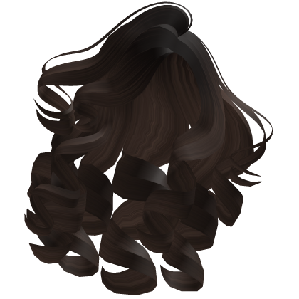 Windy Side Parted Curly Hair (Brown Curls) Roblox item