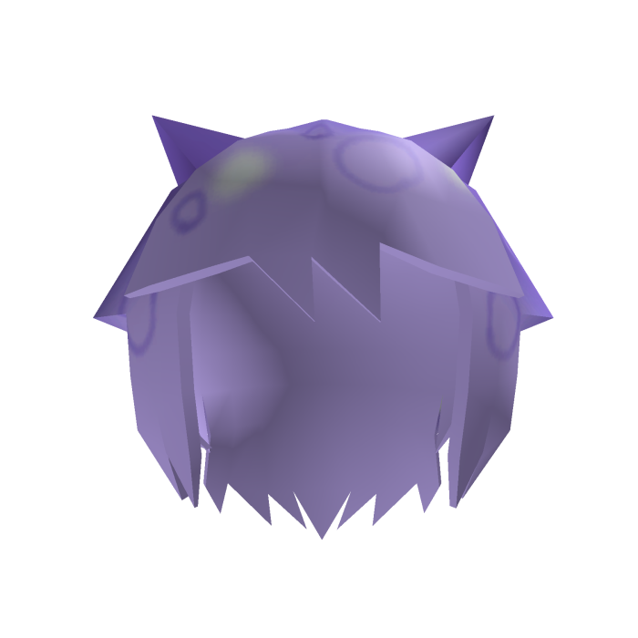 Low ploy Soda Cat hair (purple)