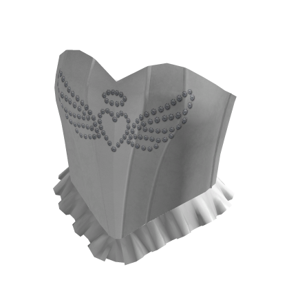 Ruffle Sparkly Angel Corset Top White thumbnail