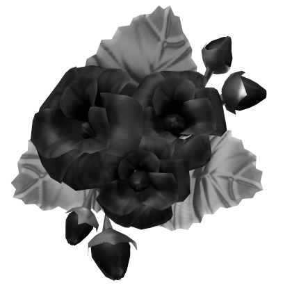 Black and Silver Metal Rose Flower Hair Clip  Roblox item
