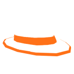 Neon White & Orange Fedora