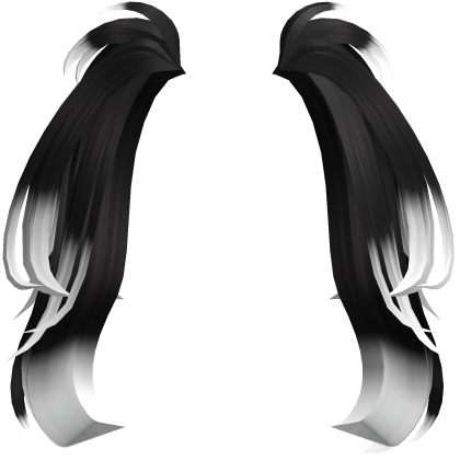 Layered Pigtail Extensions in Black to White Roblox item