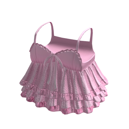 3.0 Pink Cute Ruffled Babydoll Dress Angel Doll